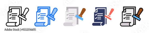 Fototapeta Data Validation multiple icon