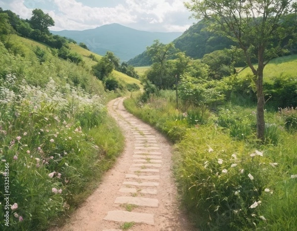 Obraz path in the mountains