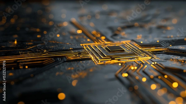 Fototapeta Complex design of quantum processor