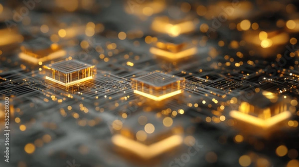 Fototapeta Advanced quantum processor technologies in action