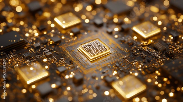 Fototapeta Complex design of quantum processor
