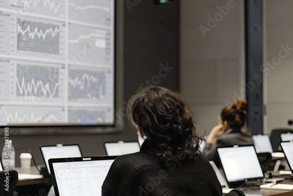 Obraz Diverse Team Collaborates With AI in Modern Innovation Hub Generative AI
