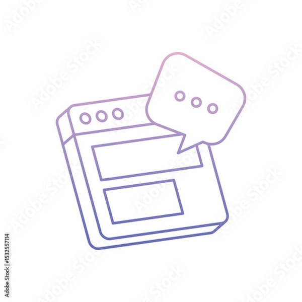 Fototapeta Content Communication Vector icon