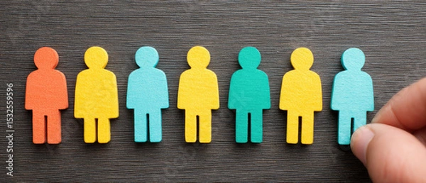 Fototapeta Assembling a diverse team for effective human resource management at a business desk a conceptual overview of employment strategies and development