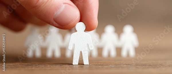Obraz Strategic human resource management assembling a talented team for employment success in corporate building environments fostering development and strategy