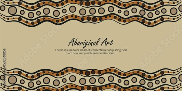 Obraz Aboriginal-influenced decorative print with personalized text option