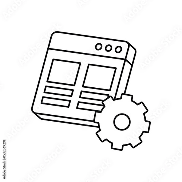 Fototapeta Content Optimization Vector icon