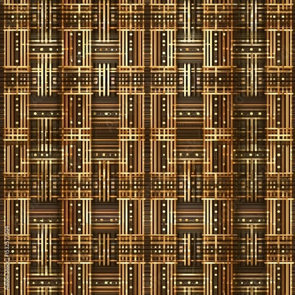 Fototapeta Stylish golden geometric pattern design.