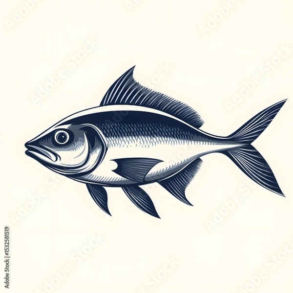Fototapeta Exquisite Simplistic 2D Vector Fish Meat Icon on Transparent Background for Contemporary Culinary Branding and Graphic Design