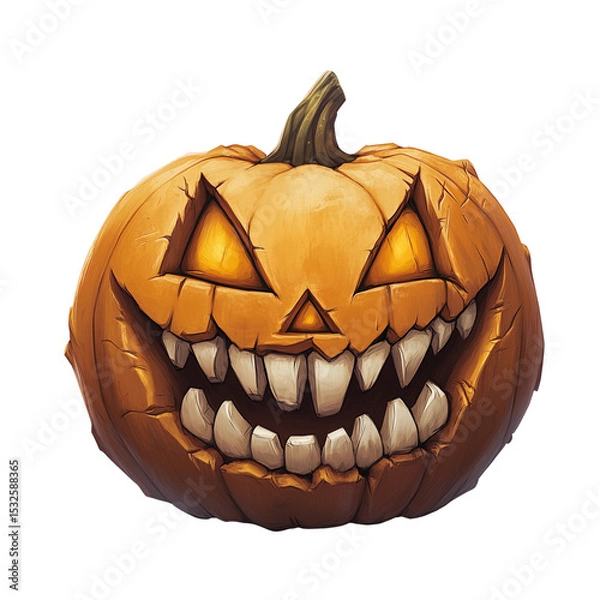 Obraz Halloween pumpkin isolated on transparent background 