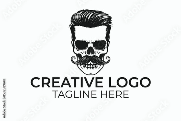 Obraz skull logo vector