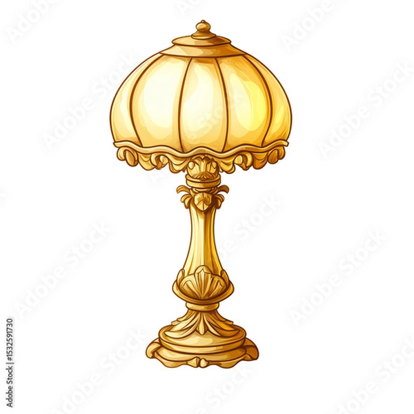 Obraz vintage lamp isolated on transparent background 