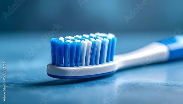 Fototapeta Close-up of a blue toothbrush
