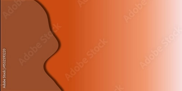 Obraz Abstract vector illustration of a woman's profile, featuring flowing hair and a stylish design