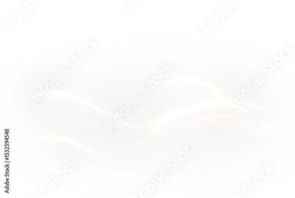 Fototapeta Glitter, light, twirl, wave, magic in a golden glowing swirl. PNG with transparent background, perfect for Overlay, sparkle effects, fantasy light trails, and luxurious abstract elements. PNG included