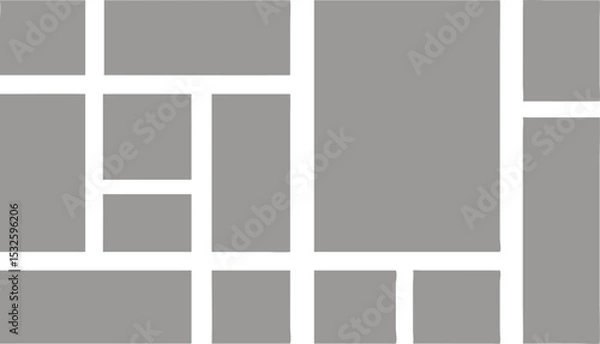 Obraz Collage template frames. Vector illustration