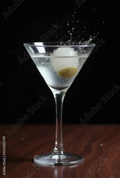 Obraz Martini Moment: A vibrant martini showcases a perfect moment, capturing the refreshing essence.
