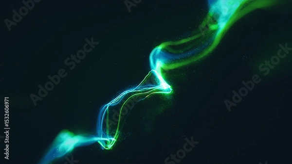 Fototapeta Vibrant Glowing Lights Particles Wallpaper/ Illustration of colorful and vivid swirling lights trail wallpaper and glowing particles