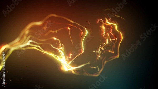 Fototapeta Abstract Colorful Swirl Light Wallpaper/
Illustration of colorful and vivid swirling lights trail wallpaper and glowing particles