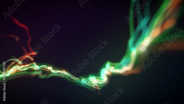 Fototapeta Vivid swirl lights Trails Background/ Illustration of colorful and vivid swirling lights trail wallpaper and glowing particles