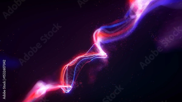 Fototapeta Swirl Lights Trail Wallpaper/
Illustration of colorful and vivid swirling lights trail wallpaper and glowing particles