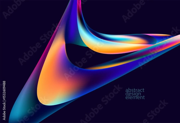 Obraz Abstract background of fluid iridescent shape. Colorful liquid vector wallpaper.