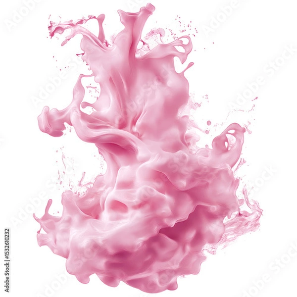 Obraz Abstract art pink paint splash wallpaper liquid texture background on transparent background