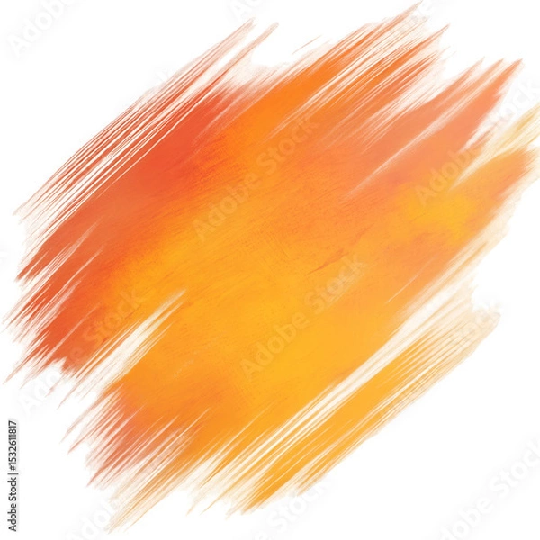Obraz Abstract orange brush stroke background design element for presentations on transparent background
