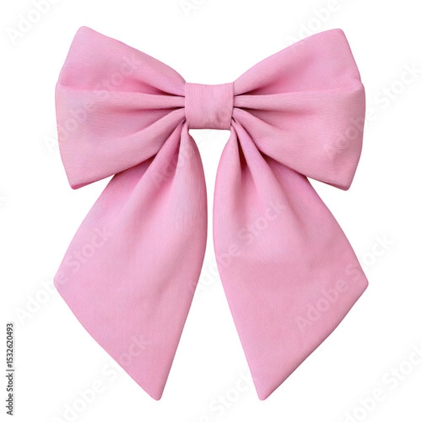 Obraz Delicate Pink Ribbon Bow with Smooth Texture and Elegant Design for Crafting and Decoration Purposes