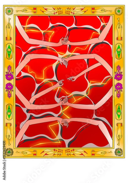 Obraz A 2D illustration imbued with positive, meaningful magic