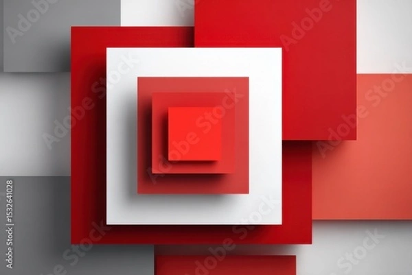 Fototapeta Abstract Creative Representation of Multicolored Square Layers