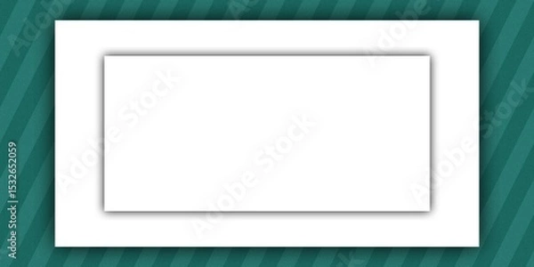 Obraz green frame on white