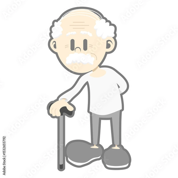 Fototapeta 杖をつくおじいちゃん