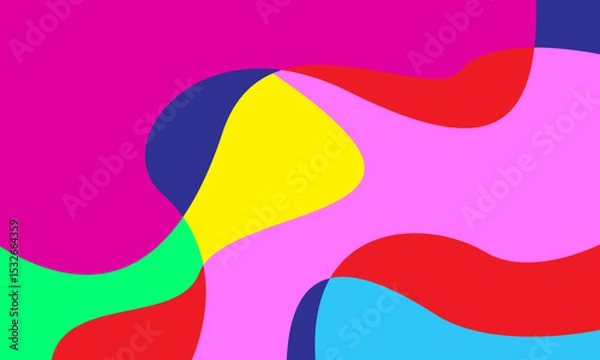 Fototapeta Abstract background with colorful waves. Vector illustration