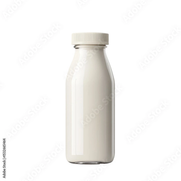 Fototapeta Milk, Farmer pouring raw milk into container, isolated on transparent background