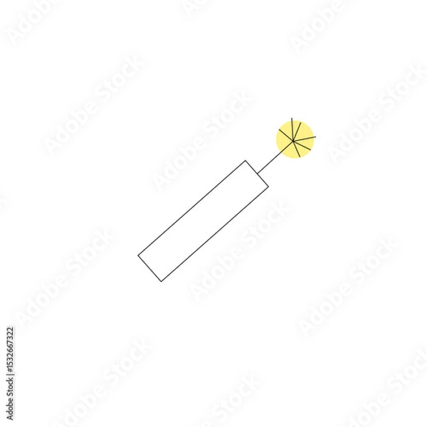 Fototapeta Petard vector icon, isolated on white background