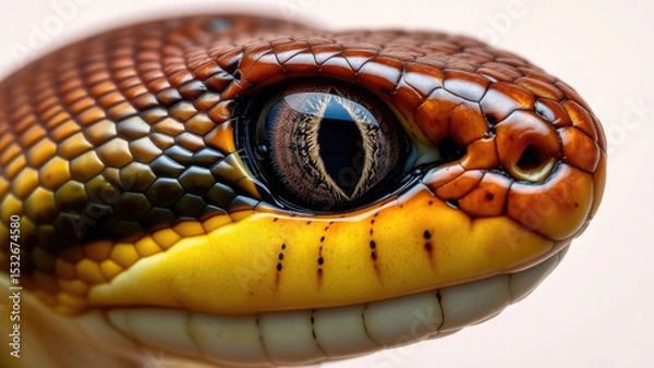 Fototapeta snake eye close up, scales, reptile, lizard, macro video, nature, animal, pupil