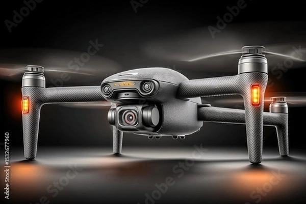 Obraz High-Tech Textured Drone with LED Lights
