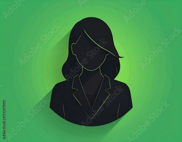 Obraz Silhouette of a woman in business attire (5)