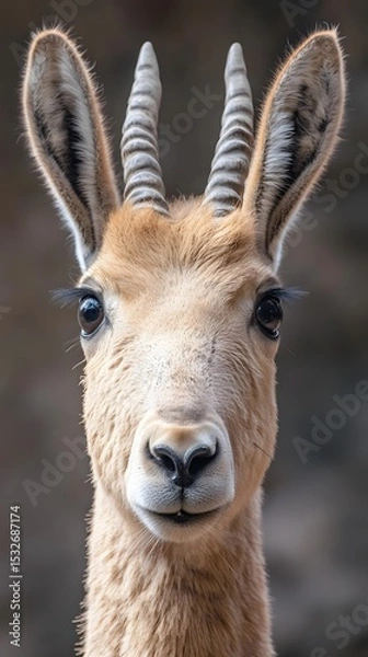 Fototapeta saiga antelope with a unique nose