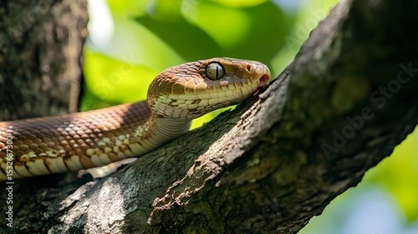 Fototapeta snake in the tree