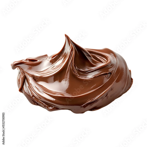 Fototapeta melted chocolate isolated on white and transparent background