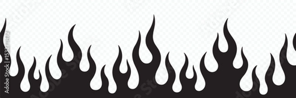 Obraz Stylized Fire Flames Seamless Pattern Vector