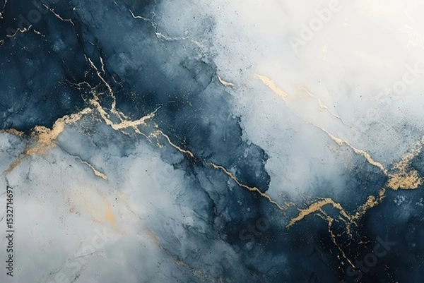 Fototapeta  Abstract black and white marble texture with golden veins, elegant natural pattern used in backgrounds, luxury or design work