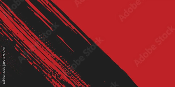 Obraz abstract grunge Vector red and black background with sporty brush motif modern