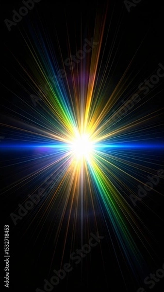 Fototapeta Colorful Light Burst Explosion Abstract Background