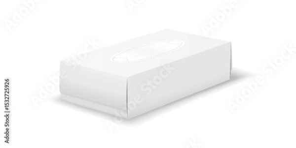 Fototapeta Minimalist design of a blank white box on an isolated background. The box is simple and sleek, ideal for packaging mockups or product presentations.