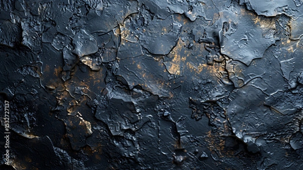 Obraz Moody black grunge background with distressed metal scratches.