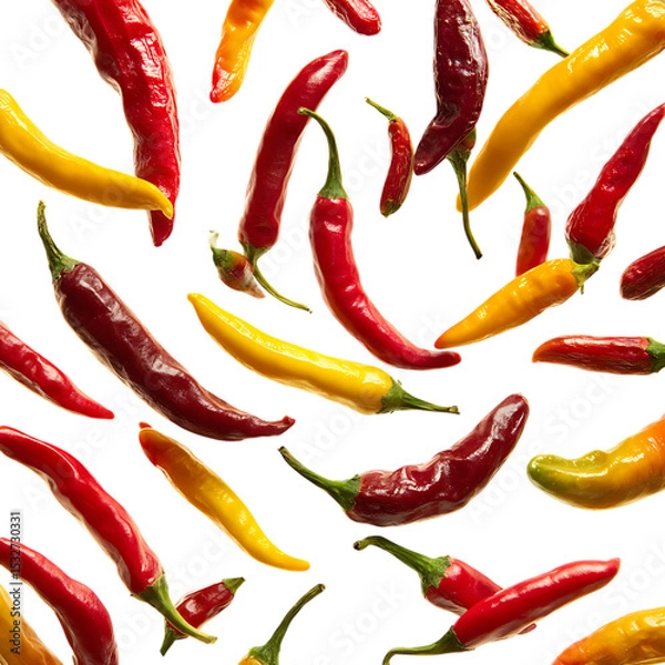 Obraz Colorful chili peppers background
