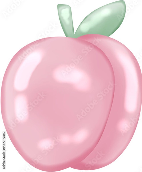 Obraz Pink cute shiny peach element